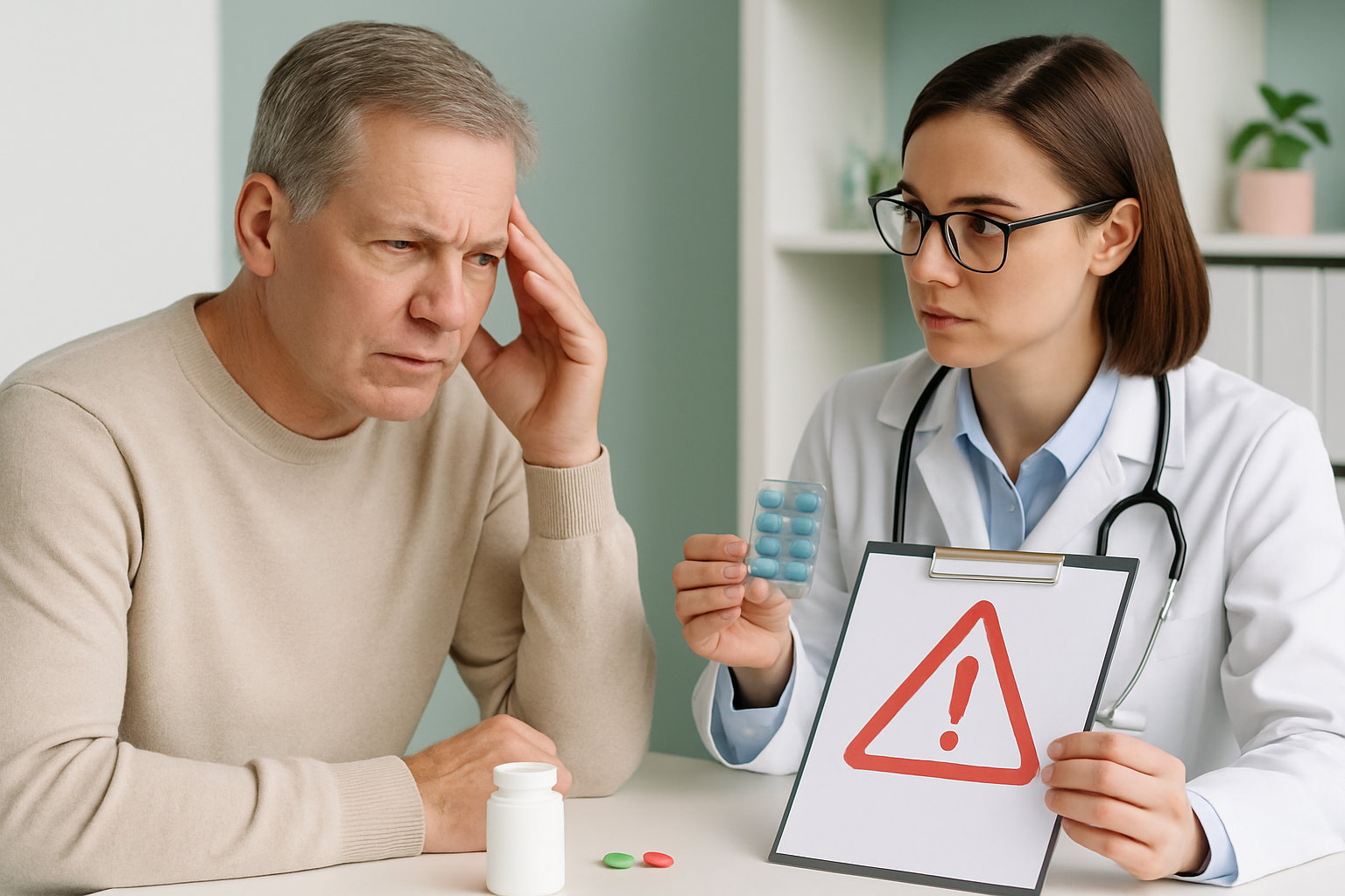 Medizinische Informationen zu Nebenwirkungen von Potenzmitteln