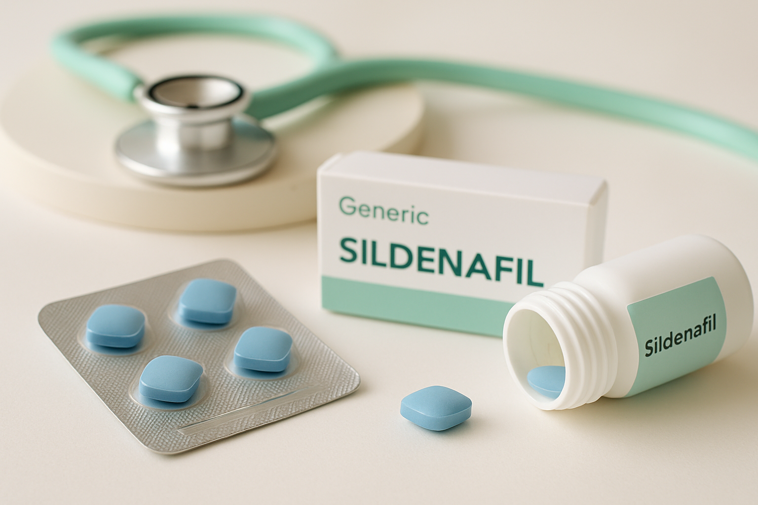 Sildenafil Tabletten als Viagra-Generikum mit Informationen zu Wirkung, Dosierung und Preisen