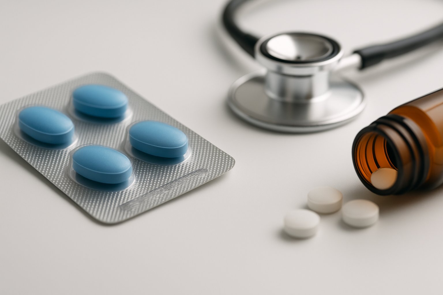 Viagra Tabletten mit medizinischen Informationen